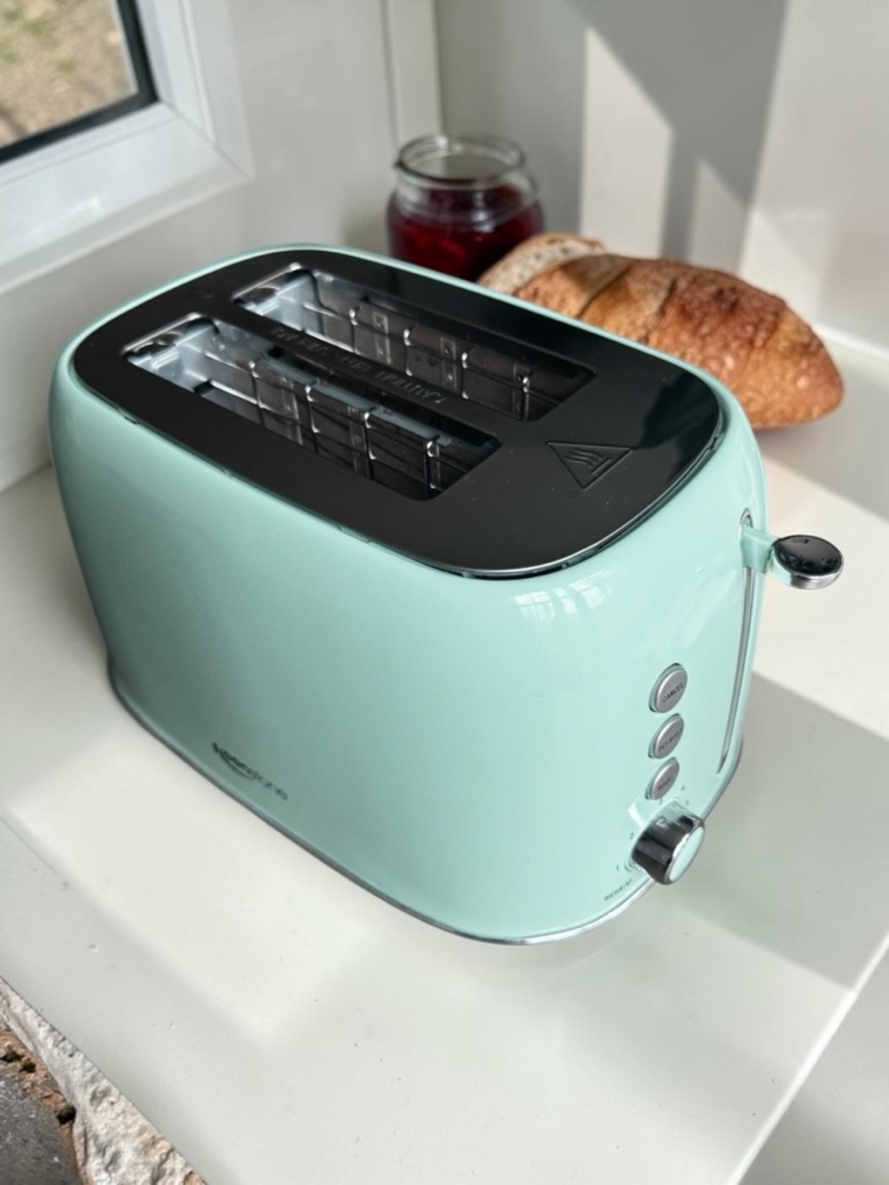 Vintage Style Mint Green Toaster Aesthetic Kitchen | Wide Slot